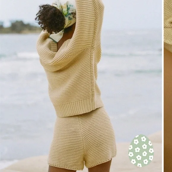 Sabo skirt knit Noelle shorts camel small